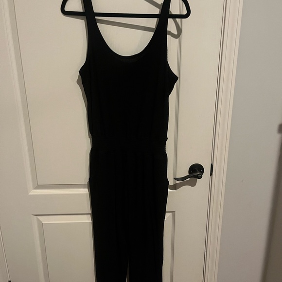 Spiritual Gangster Black Sleeveless ribbed Jumpsuit - Picture 2 of 5